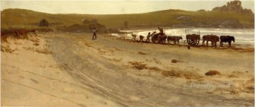 Harvest Painting - Seaweed Harvesting Albert Bierstadt